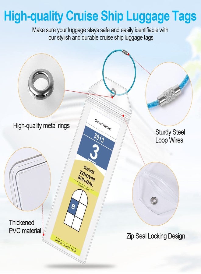 Maloun Cruise Luggage Tag Holder for Royal Caribbean Ships & Celebrity, 6Pack Clear Tags Cruise Travel Essentials for 2025-2026 - Image 2